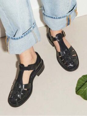 Freda Salvador Dahlia T-Strap Fisherman Loafer Size 8.5